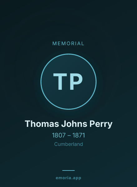 Memorial portrait of Thomas Johns Perry