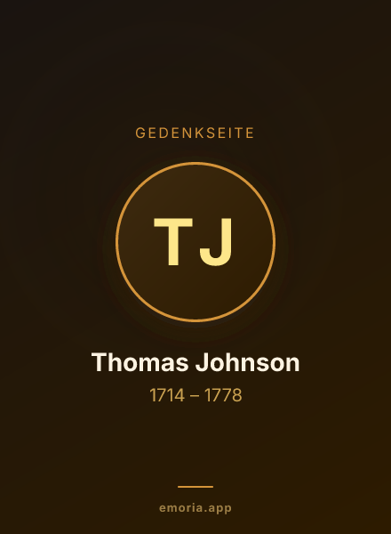 Gedenkportrait von Thomas Johnson