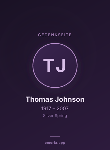 Gedenkportrait von Thomas Johnson