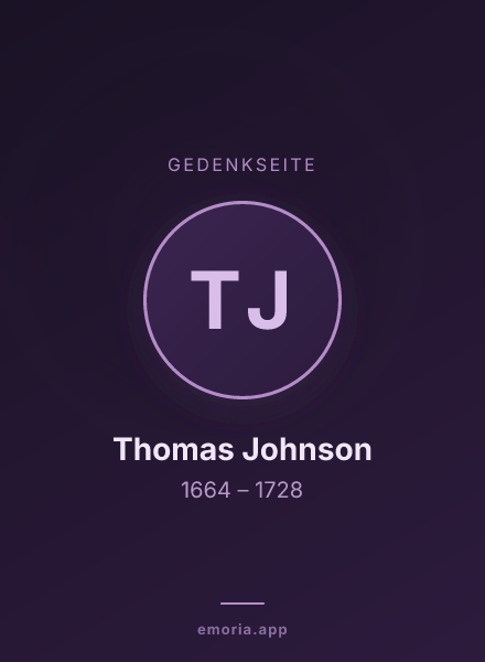 Gedenkportrait von Thomas Johnson