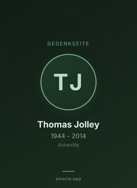 Gedenkportrait von Thomas Jolley