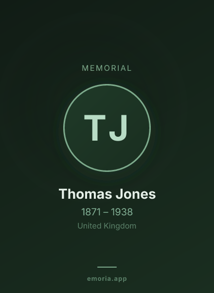 Memorial portrait of Thomas Jones