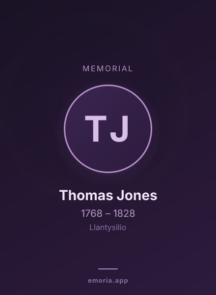 Memorial portrait of Thomas Jones