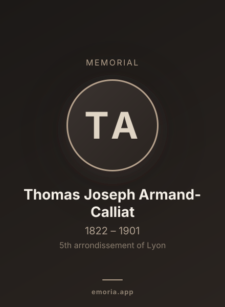 Memorial portrait of Thomas Joseph Armand-Calliat