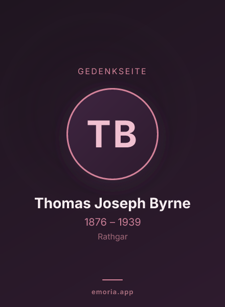 Gedenkportrait von Thomas Joseph Byrne