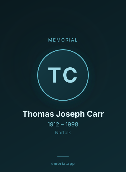 Memorial portrait of Thomas Joseph Carr