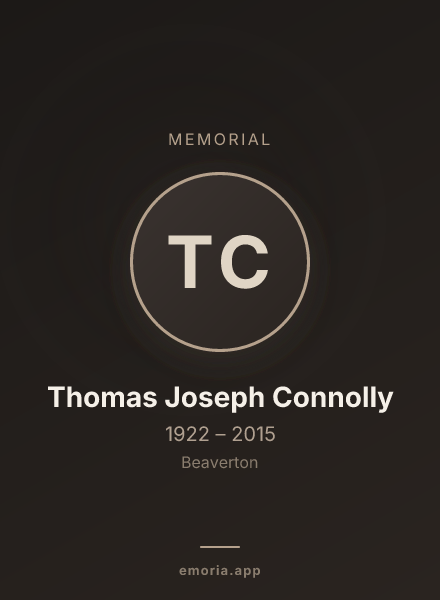 Memorial portrait of Thomas Joseph Connolly