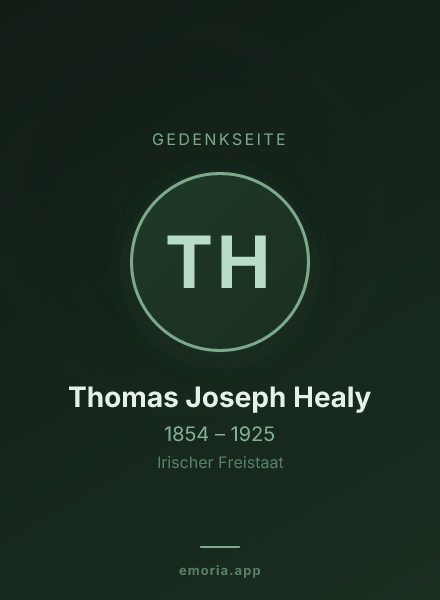 Gedenkportrait von Thomas Joseph Healy
