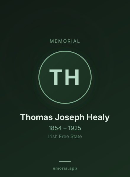 Memorial portrait of Thomas Joseph Healy