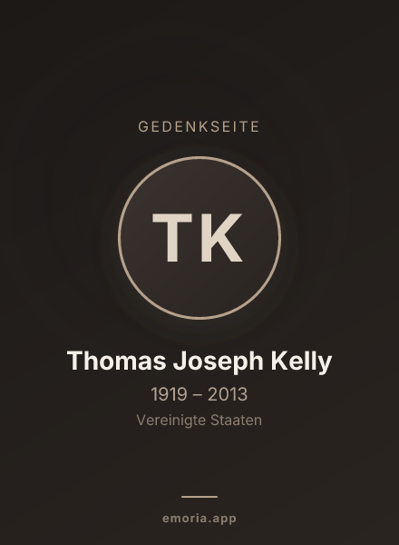 Gedenkportrait von Thomas Joseph Kelly