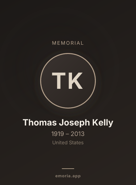 Memorial portrait of Thomas Joseph Kelly