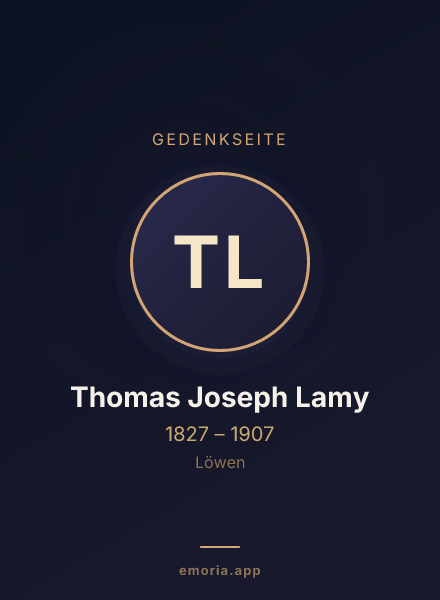 Gedenkportrait von Thomas Joseph Lamy
