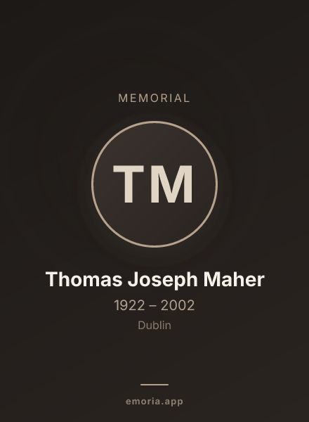 Memorial portrait of Thomas Joseph Maher