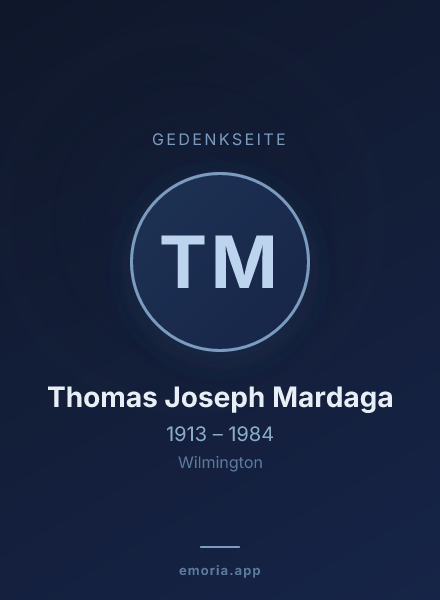 Gedenkportrait von Thomas Joseph Mardaga