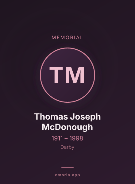 Memorial portrait of Thomas Joseph McDonough