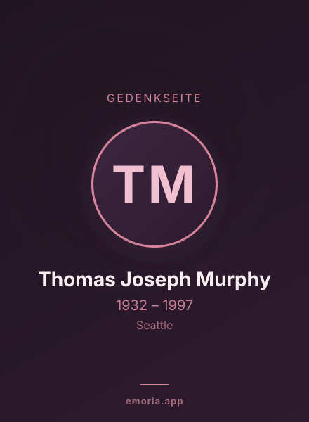 Gedenkportrait von Thomas Joseph Murphy
