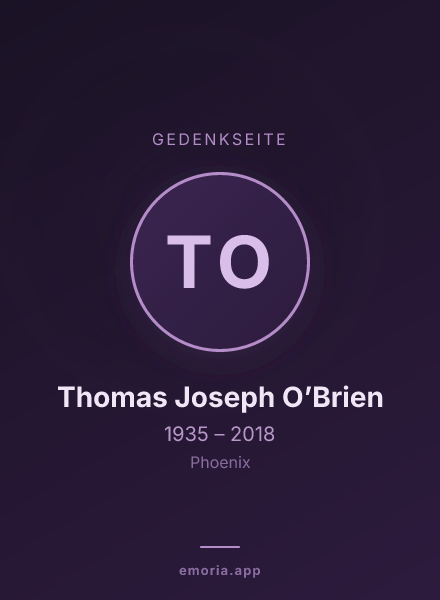 Gedenkportrait von Thomas Joseph O’Brien