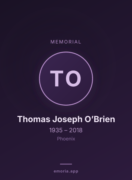 Memorial portrait of Thomas Joseph O’Brien