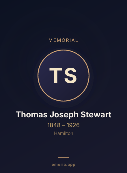 Memorial portrait of Thomas Joseph Stewart