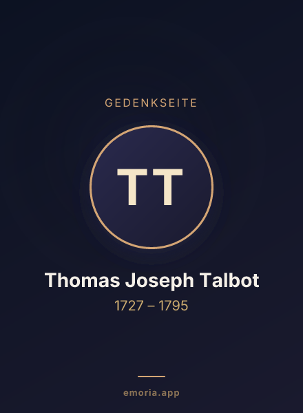 Gedenkportrait von Thomas Joseph Talbot