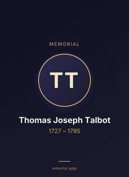 Memorial portrait of Thomas Joseph Talbot