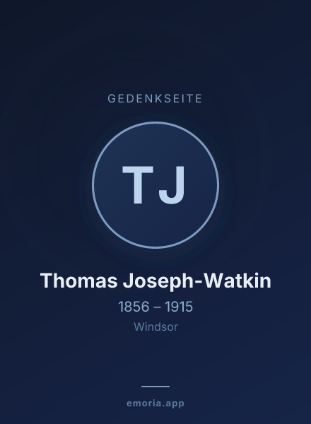 Gedenkportrait von Thomas Joseph-Watkin