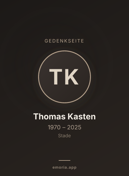 Gedenkportrait von Thomas Kasten