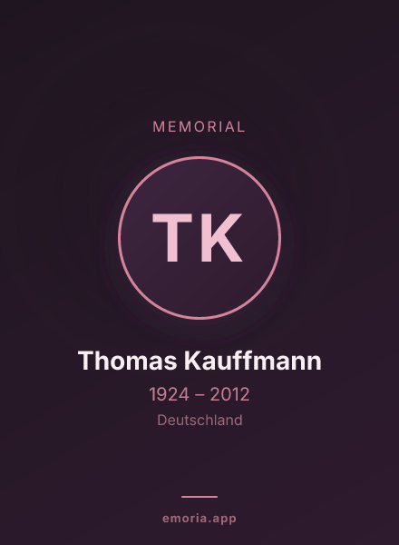 Memorial portrait of Thomas Kauffmann