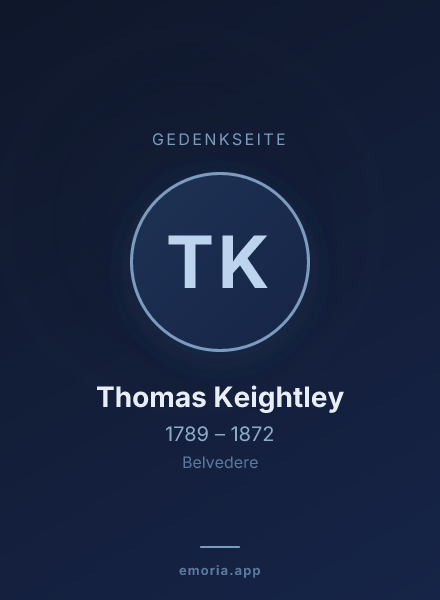 Gedenkportrait von Thomas Keightley