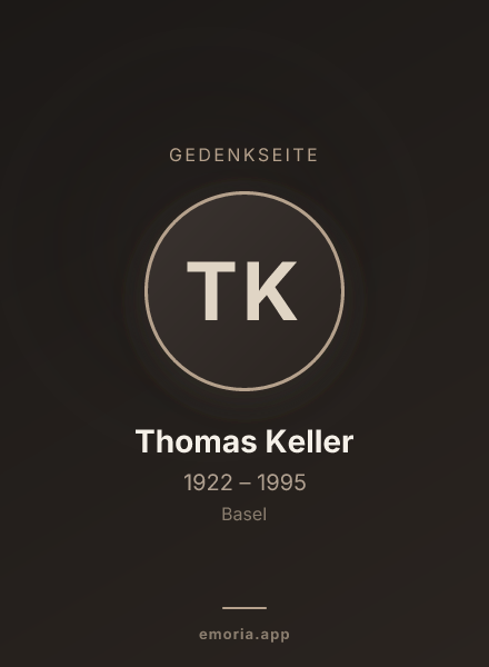 Gedenkportrait von Thomas Keller