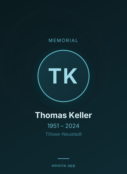 Memorial portrait of Thomas Keller