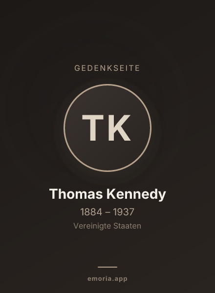 Gedenkportrait von Thomas Kennedy