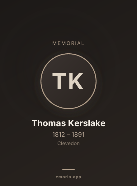 Memorial portrait of Thomas Kerslake