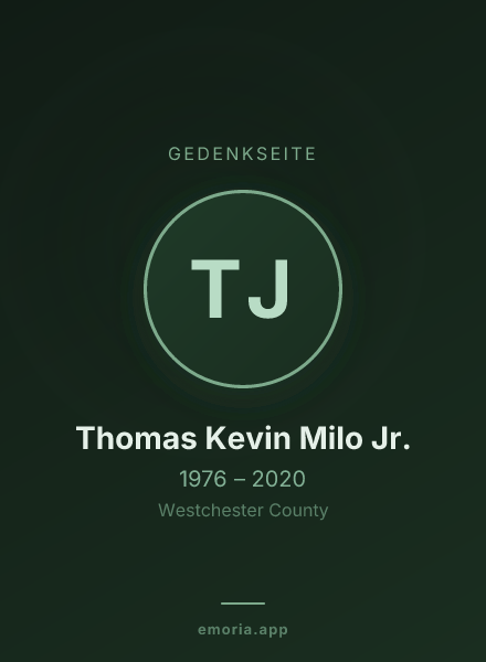 Gedenkportrait von Thomas Kevin Milo Jr.