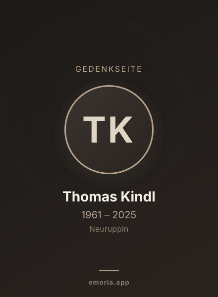 Gedenkportrait von Thomas Kindl