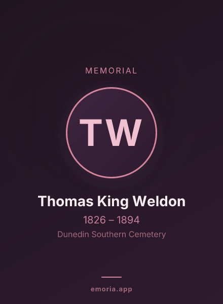 Memorial portrait of Thomas King Weldon
