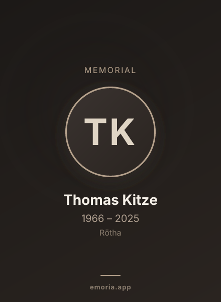 Memorial portrait of Thomas Kitze