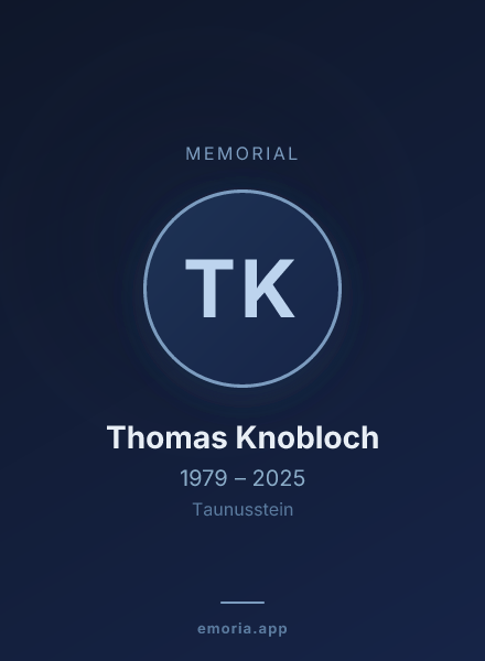 Memorial portrait of Thomas Knobloch