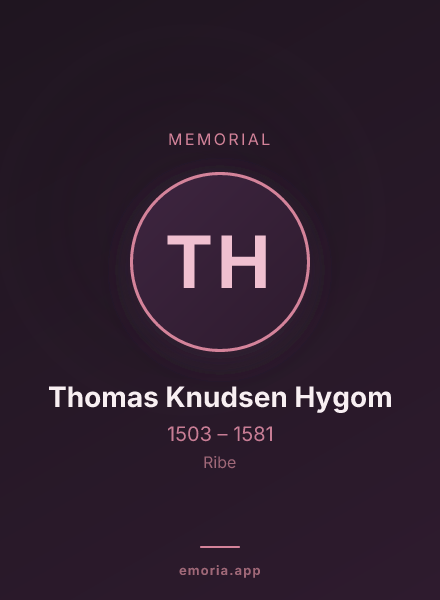 Memorial portrait of Thomas Knudsen Hygom