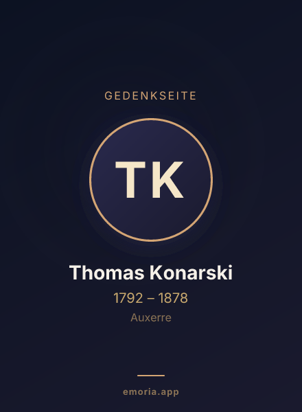 Gedenkportrait von Thomas Konarski