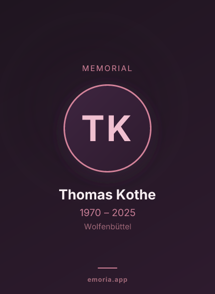 Memorial portrait of Thomas Kothe