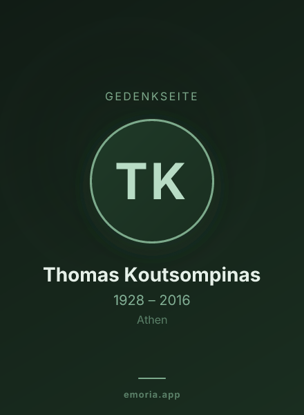 Gedenkportrait von Thomas Koutsompinas