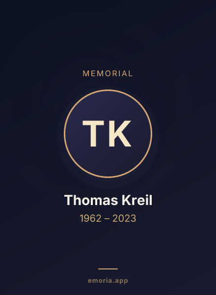 Memorial portrait of Thomas Kreil