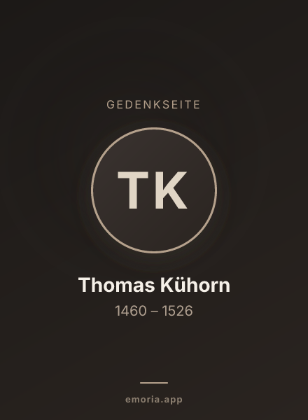 Gedenkportrait von Thomas Kühorn