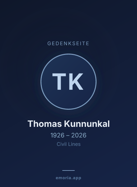 Gedenkportrait von Thomas Kunnunkal