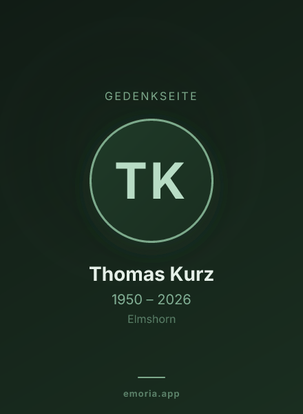 Gedenkportrait von Thomas Kurz