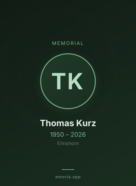 Memorial portrait of Thomas Kurz