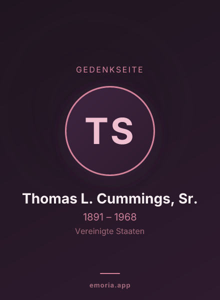 Gedenkportrait von Thomas L. Cummings, Sr.