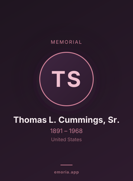 Memorial portrait of Thomas L. Cummings, Sr.
