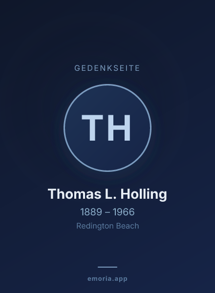 Gedenkportrait von Thomas L. Holling